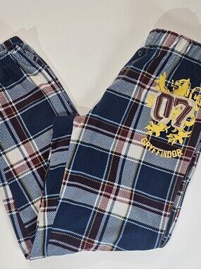 Harry Potter Gryffindor Sweatpants Womens Small Blue Red Tartan Plaid Loungewear